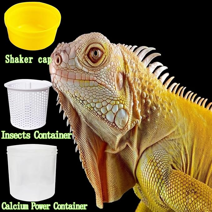 Reptile Cricket Calcium Mixer，Calcium Reptile Nutrients Shaker Bottle ， for Bearded Dragon, Geckos, Lizards, Chameleon and Snakes.,Cricket Feeder