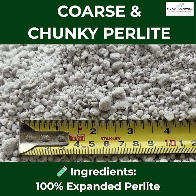 Perlite for Plants, Coarse and Chunky Horticultural Perlite, Organic Perlite for Gardening Indoor & Outdoor, Perlite Bulk Bag, Made in USA (15 quarts)