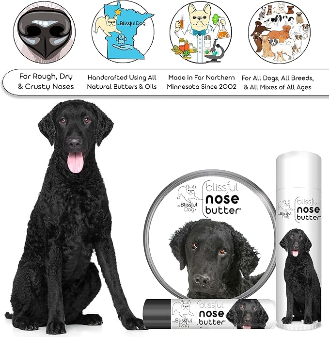 The Blissful Dog Curly Coat Retriever Unscented Nose Butter, 16oz