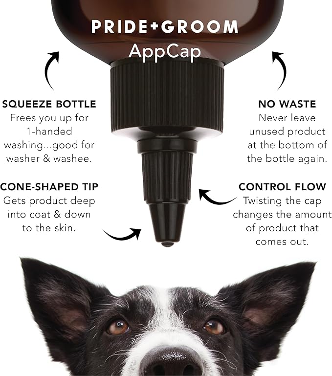 Pride and Groom The Shedder | Dog Deshedding Shampoo | All Natural Body Wash with Essential Oils & Ingredients That Reduce Pet Shedding & Fur Dander for Curly and Wavy Coats – 16oz