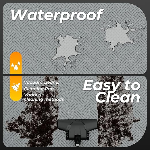 7.5 x 16 FT Garage Floor Mats for Under Car, 2.8mm Thickened Rubber Flooring Roll, S Size 120 SQFT Mat for Compact SUV, Sports Car