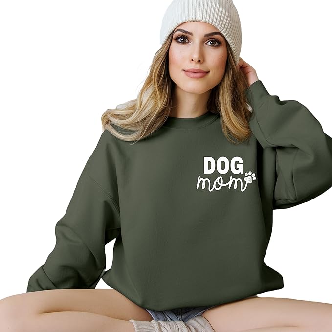 Custom Dog Mom Shirt for Women Pet Ears Sweatshirt with Name Unique Puppy Line Art Cute Dad Hoodie for DogDad Owner Lover