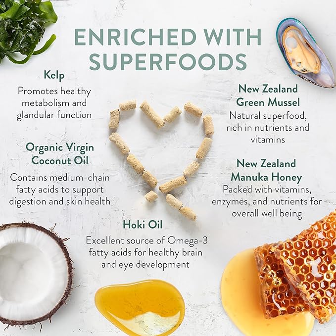 The New Zealand Natural Pet Food Co. Woof Freeze Dried Dog Food - Lamb Recipe, High Protein, Dog Food Topper & Dog Treats, All Life Stages, 1.76 oz