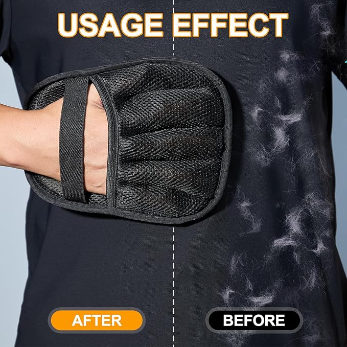 Pet Hair Removal Gloves - Electrostatic Pet Hair Removal Grooming Gloves,Reusable Cat & Dog Hair Remover for Couch, Furniture, Carpet, Curtain, Pet Grooming Mitt (1 PCS)