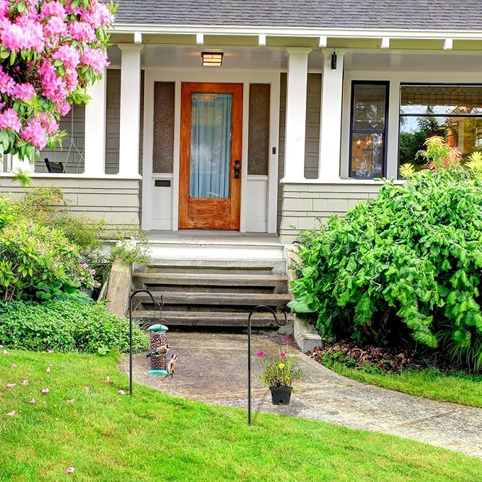 2 Pcs 30 Inch Shepherds Hook for Outdoor Adjustable Bird Feeder Pole Metal Steel Shepard Hooks for Hummingbird Stand Feeder Pole for Garden Plant, Lantern, Hanging Wedding Decor