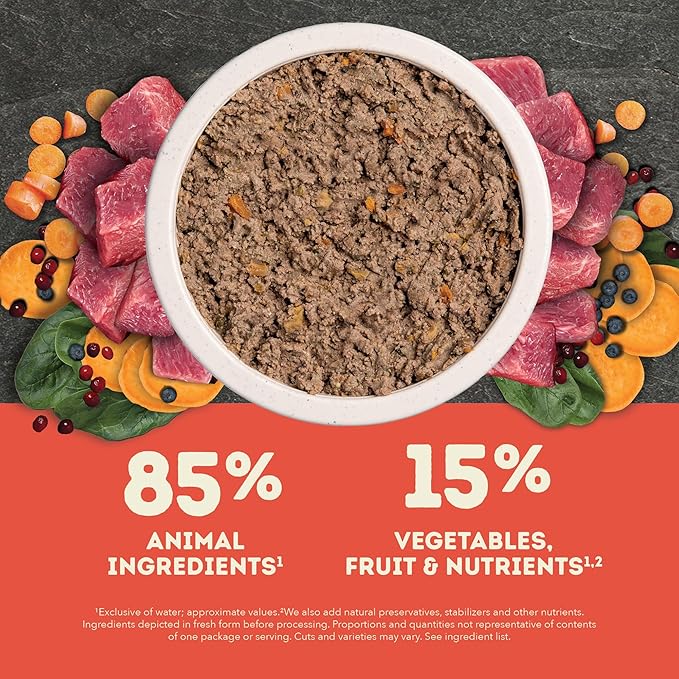 ACANA Premium Pate in Bone Broth Grain-Free Wet Dog Food Beef Recipe 12.8oz Cans (12 Count)