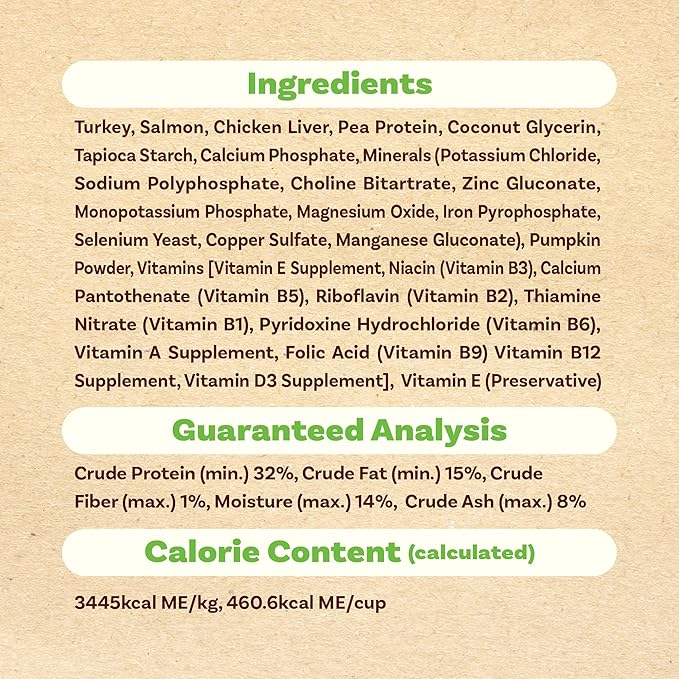 AFreschi Air-Dried Dog Food Turkey & Salmon Recipe 1 lb, All-Natural, Complete & Balanced, Grain-Free, High-Protein, Limited Ingredients