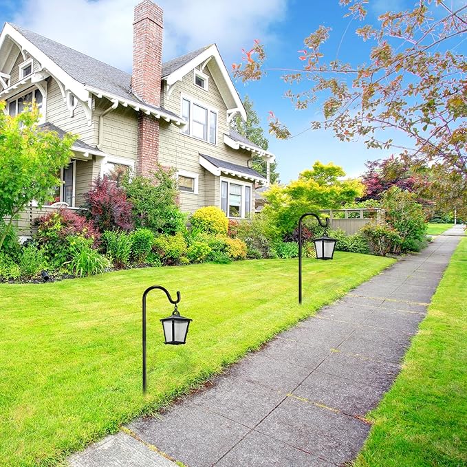 2 Pcs 30 Inch Shepherds Hook for Outdoor Adjustable Bird Feeder Pole Metal Steel Shepard Hooks for Hummingbird Stand Feeder Pole for Garden Plant, Lantern, Hanging Wedding Decor