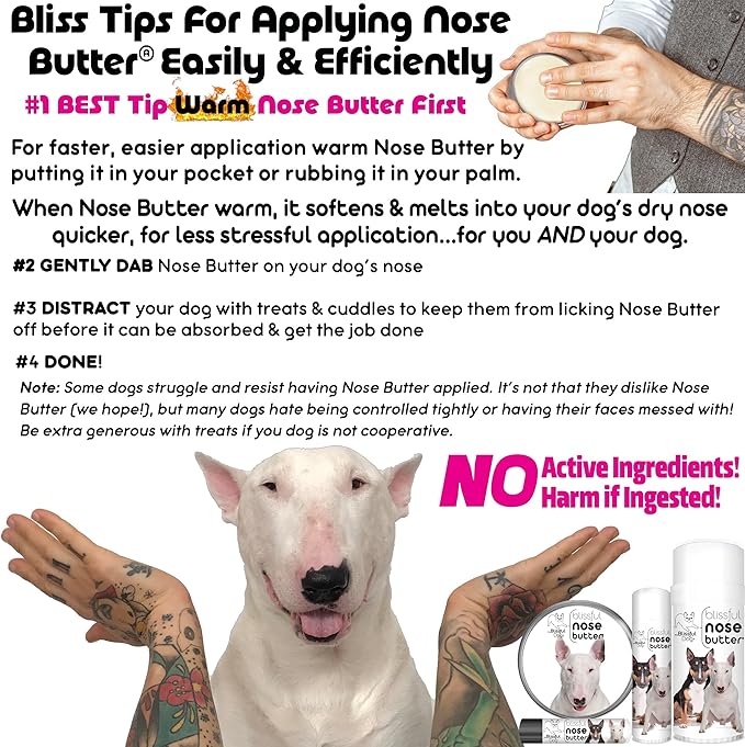 The Blissful Dog Bull Terrier Unscented Nose Butter, 2 oz