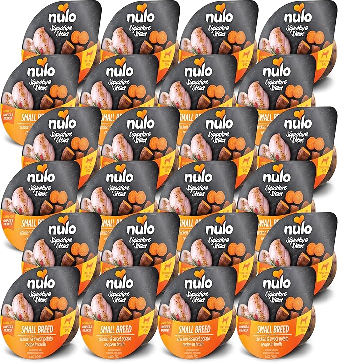 Nulo Small Breed Dog Signature Stew Chicken & Sweet Potato in Broth, 24 x 2.8 oz Cup