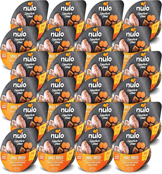 Nulo Small Breed Dog Signature Stew Chicken & Sweet Potato in Broth, 24 x 2.8 oz Cup
