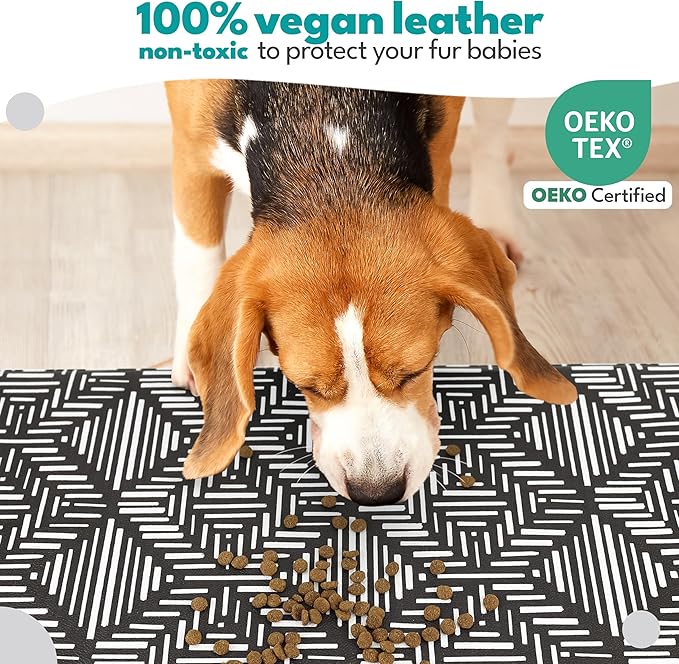 NALALAS Large Dog Mat for Food and Water, Cat Feeding Mat | Large Waterproof Dog Bowl Mat | Non-Slip Pet Food Mat for Floors | Pet Mats for Food and Water | Easy to Clean