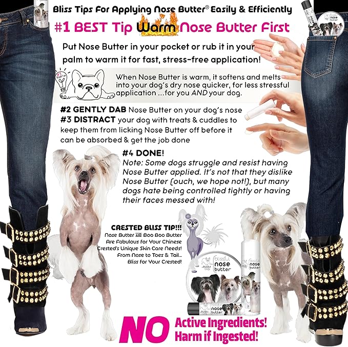 The Blissful Dog Chinese Crested Unscented Nose Butter, 2-Ounce