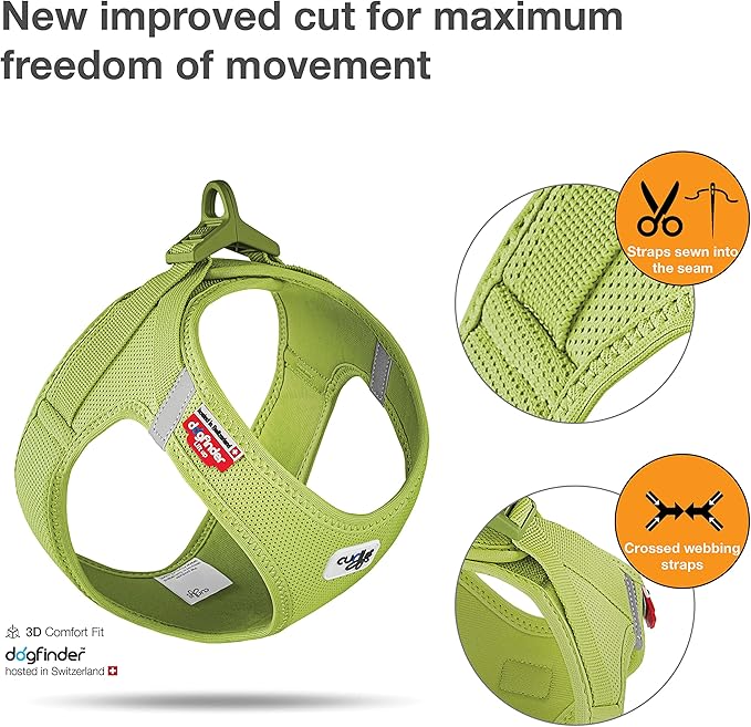 Vest Harness curli Clasp Air-Mesh Lime 2XS