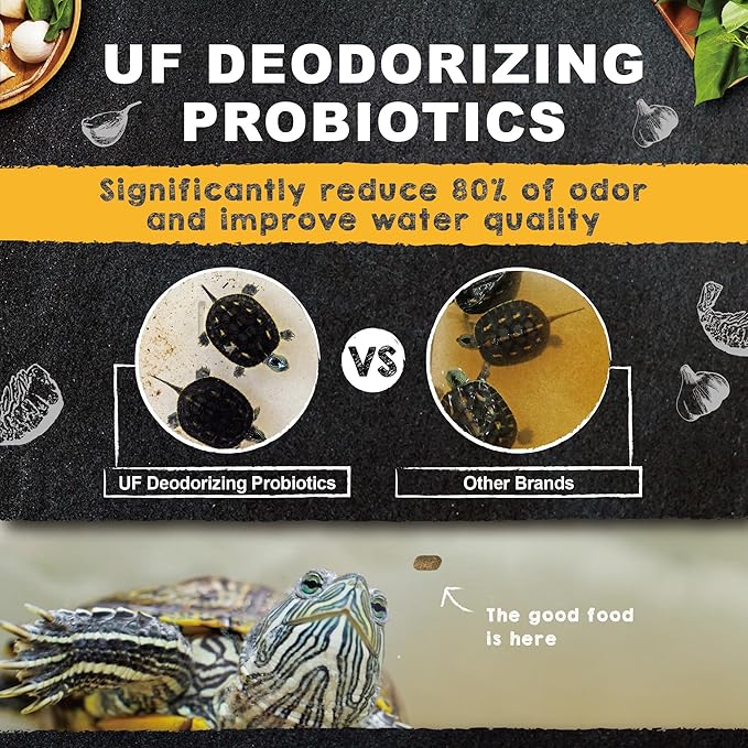 Ultra Fresh Floating Juvenile Turtle Food, All Natural Ingredients, Wild Sword Prawn, w/Deodorizing Probiotics, Juvenile Turtle Deodorizing Nutri Stick 1.6 oz