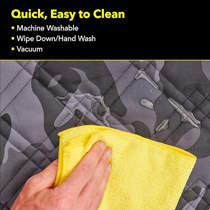 Meadowlark Dog Car Seat Cover, Heavy Duty Pet Seat Cover for Back Seat, Non-Slip Extra Padded Dog Hammock, Water-Resistant Back Seat Protector for Cars Trucks and SUVs (54" W x 58" L)