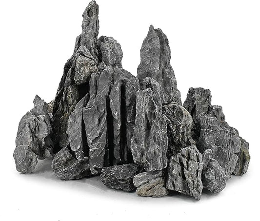 Unocho Aquarium Rocks Natural Seiryu Rock 20LB aquascape Stone for Fish Tank Aquariums Landscaping Model Tank Decoration Aquarium Miniature and Fairy Garden- 3 to 10 inches