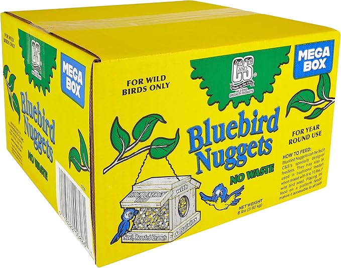 C&S Wild Bird Bluebird Suet Nuggets Mega Box, 8 Pounds