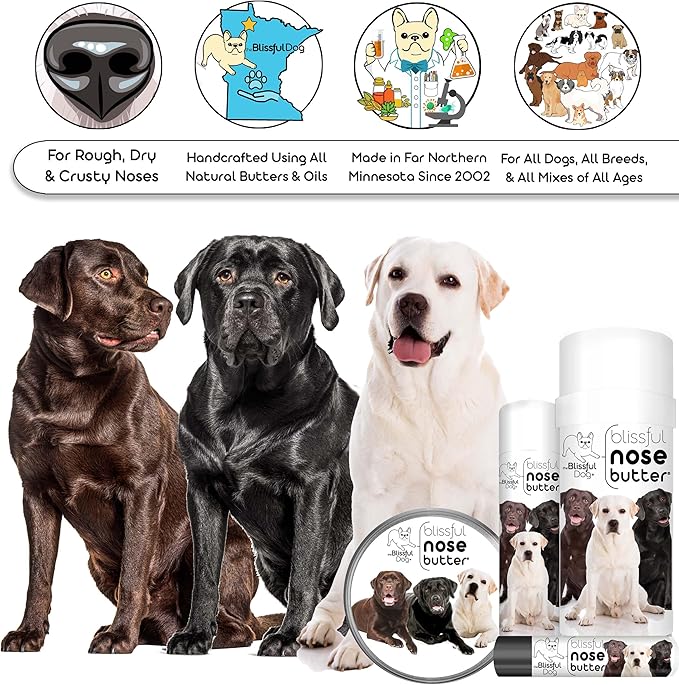 The Blissful Dog Labrador Retriever Unscented Nose Butter, 1-Ounce