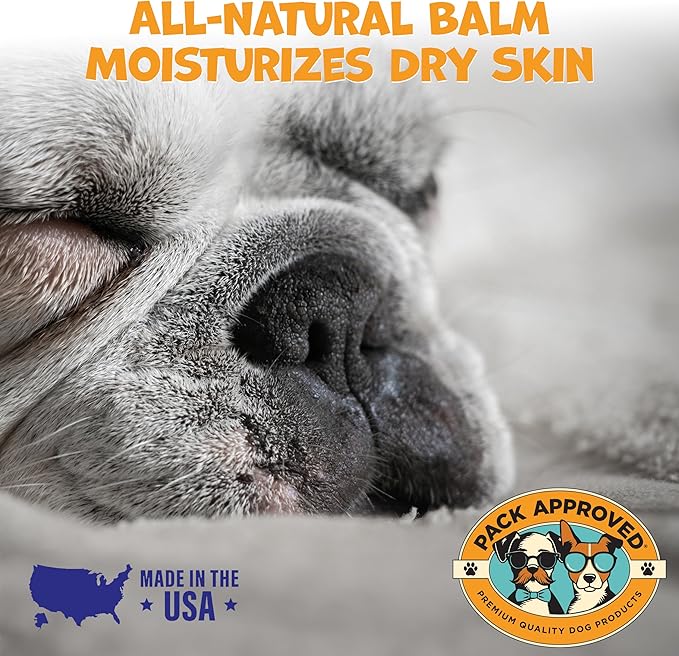 All-in-One Balm - Moisturizing Elbow, Nose & Paw Balm for Dogs - Dry Nose and Cracked Skin Relief - Lick-Safe and All-Natural with Coconut Oil, Avocado Oil, & Shea Butter for Dogs - 2oz