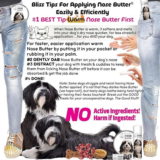 The Blissful Dog Tibetan Terrier Unscented Nose Butter - Dog Nose Butter, 2 Ounce