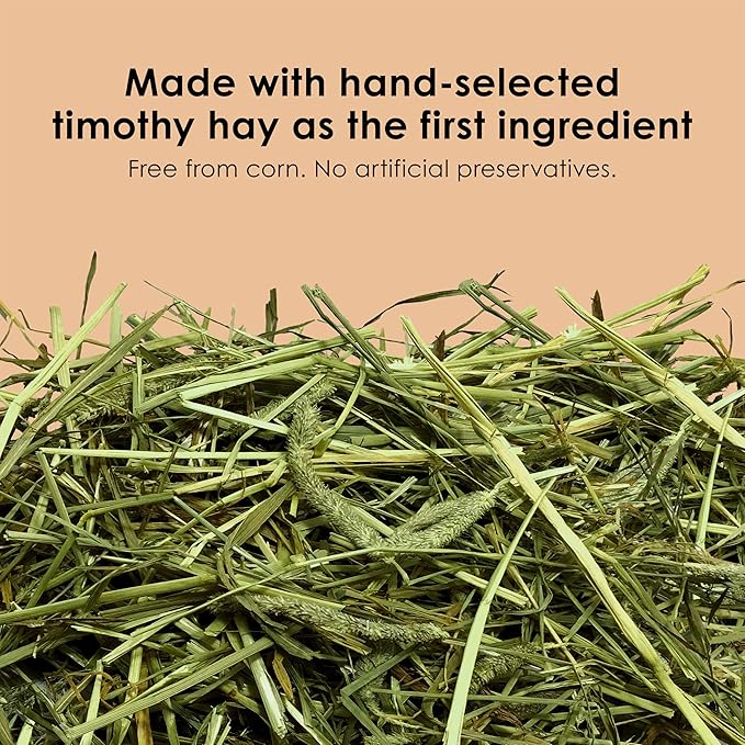 Kaytee Timothy Complete Guinea Pig Food, Made with Timothy Hay, High in Fiber, Supports Dental Health and Digestion, Long-lasting Vitamin C, 5 pounds
