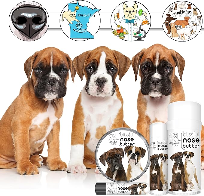 The Blissful Dog Boxer Duo Unscented Nose Butter, 1-Ounce