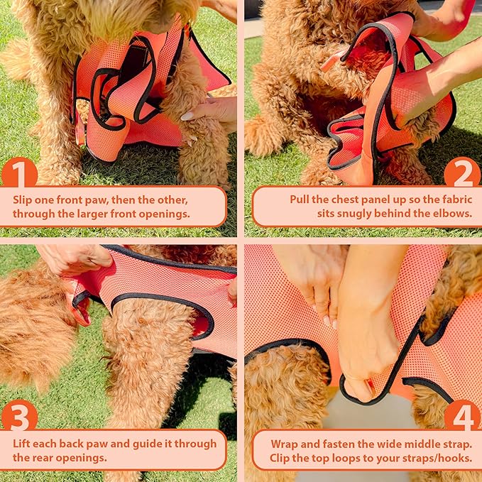 Haminway Pet Grooming Hammock – Large Dog Grooming Sling for Nail Trimming, Bathing & Ear/Eye Care – Green