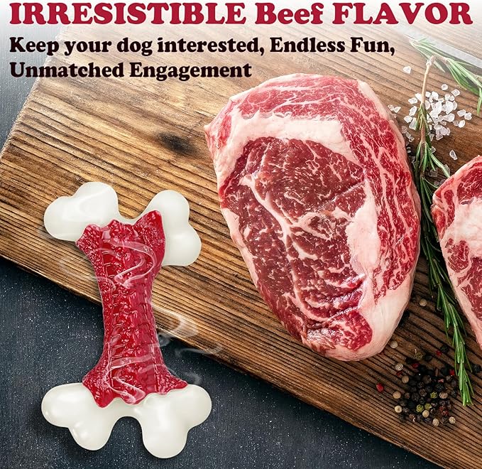 6-Pack Tough Dog Toys, Toys for Aggressive Chewers Large Breed, Chew Dogs, Bone Toy Nylon Dogs Almost Indestructible