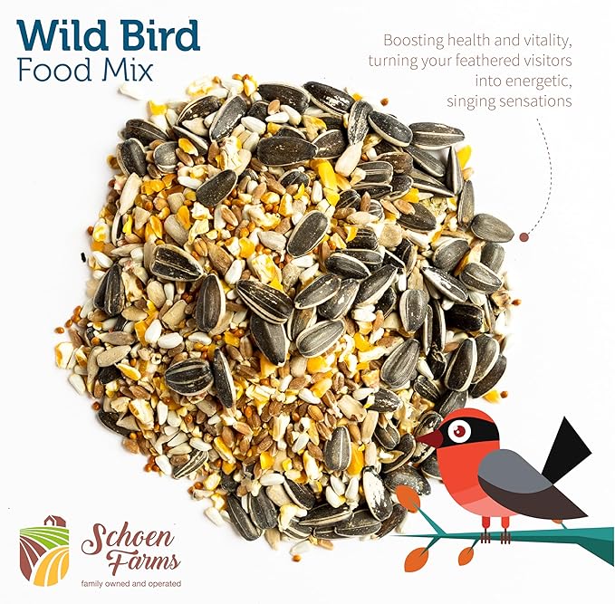 Gourmet Wild Bird Food Mix (10 LBS) Blend for Cardinals, Chickadees, Nuthatches, Woodpeckers and Songbirds