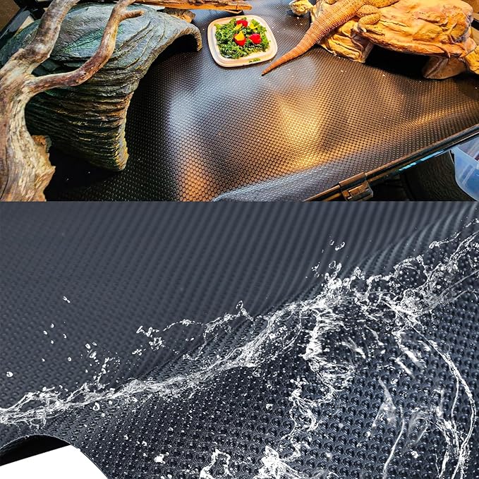 HERCOCCI Bearded Dragon Tank Accessories, Reptile Mat Bridge Hammock Flexible - Jungle Climbing Vines and Leaves with Suction Cups Habitat Décor for Hiding& Climbing Snake Gecko Lizard Chameleon