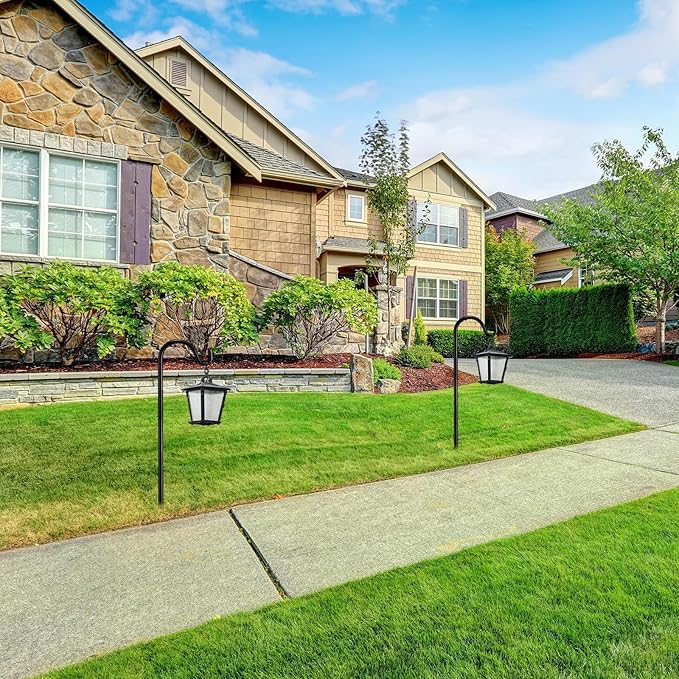 2 Pcs 60 Inch Shepherds Hook for Outdoor Adjustable Bird Feeder Pole Metal Steel Shepard Hooks for Hummingbird Stand Feeder Pole for Garden Plant, Lantern, Hanging Wedding Decor