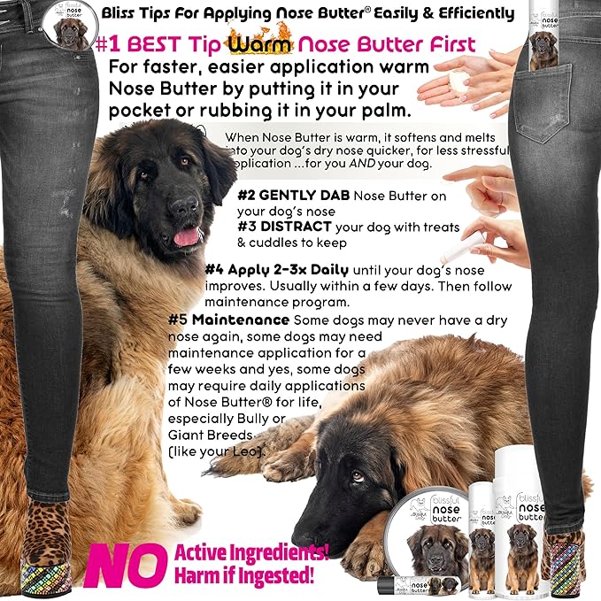The Blissful Dog Leonberger Unscented Nose Butter - Dog Nose Butter, 2 Ounce
