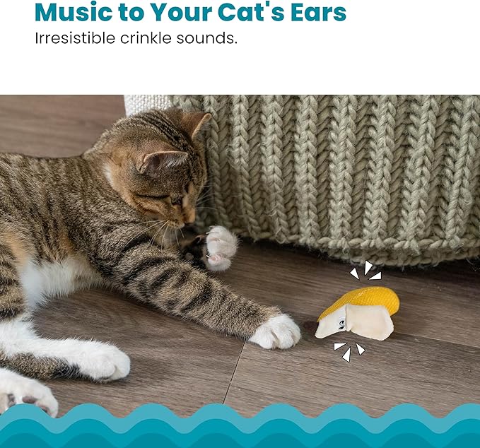 Catstages Dental Banana Cat Toy with Catnip, Interactive Chew for Healthy Teeth and Gums, Engages Hunting Instincts, Durable Indoor Play for Cats, Yellow