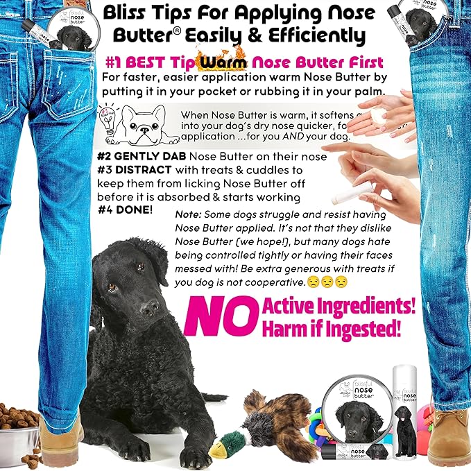 The Blissful Dog Curly-Coat Retriever Unscented Nose Butter, 8-Ounce