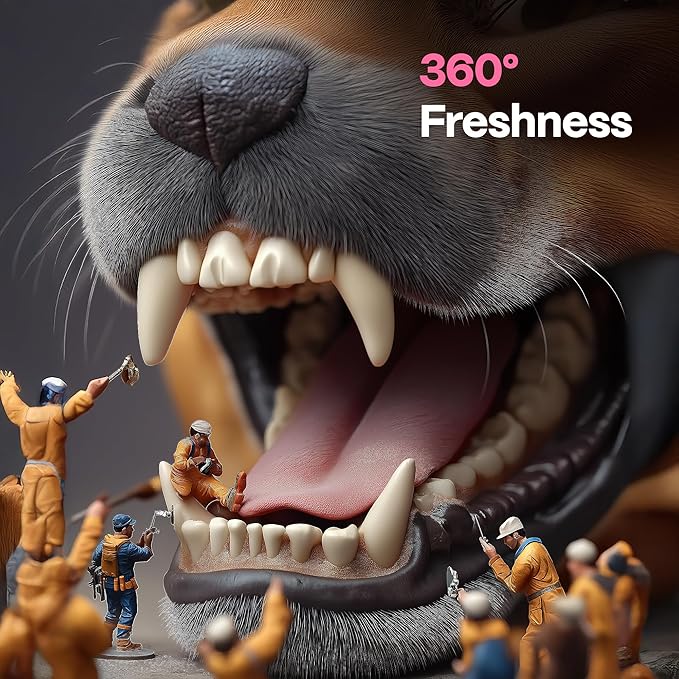 DOCO Dog Teeth Cleaning Wipes Dental Finger Wipes for Cats & Dogs Remove Plaque & Tartar, Freshen Breath, No Rinse, Easy & Effective Pet Tooth Cleaning Kit for Oral Care, Bacon Flavor, 100 Count