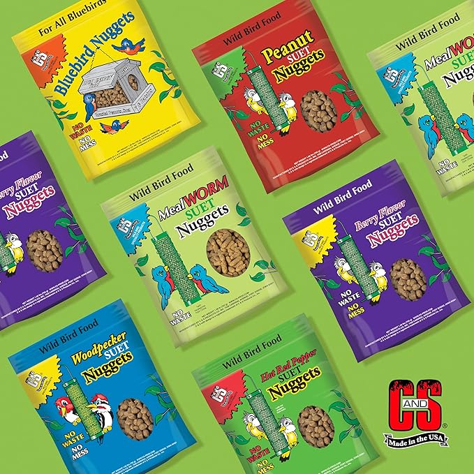 C&S Mealworm Suet Nuggets, for Wild Birds, 27 Ounces