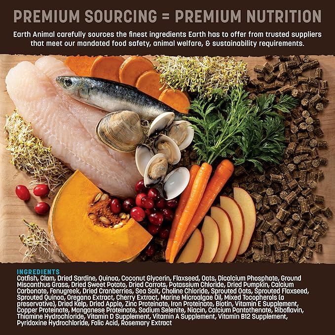 Earth Animal Wisdom Air Dried Dog Food - from The Sea Recipe Premium Natural Dry Dog Food for All Breeds & Ages - 2 Lbs Bag