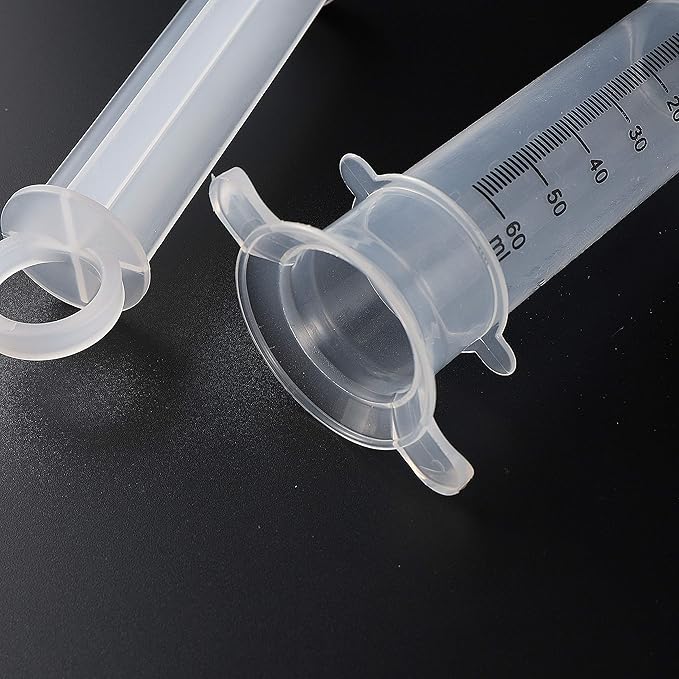 60ML Baby Bird Parrot Feeding Tubes, Liquid Medicine Feeder Push-Tube Pet Cat Dog Feeder with 2 Pcs Stainless Steel Metal Feeding Spoon