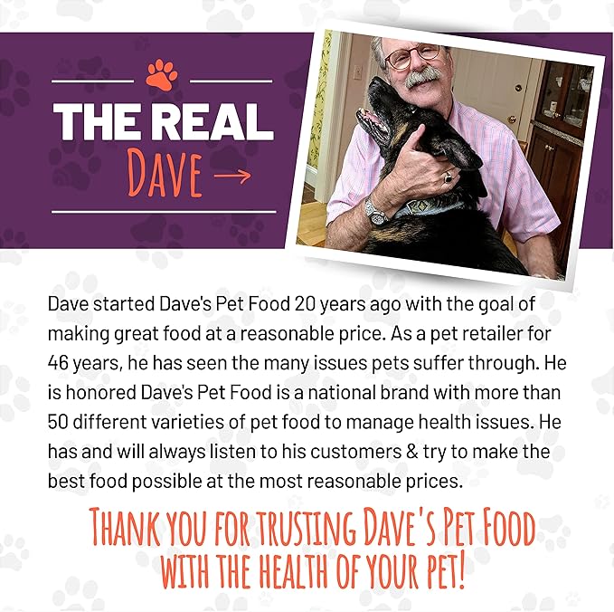 Dave's Pet Food Grain Free Wet Dog Food (95% Chicken & Beef), Made in USA, Limited Ingredients, Added Vitamins & Minerals, 12.5 oz Cans (12 Pack)