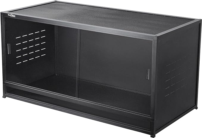Reptile Terrarium 40''x16''x16'' ToxiRium Large PVC Reptile Enclosure 44 Gallons for Bearded Dragon Gecko Lizard Snake, Wide Breeding Vivarium Area with Sliding Doors Lock