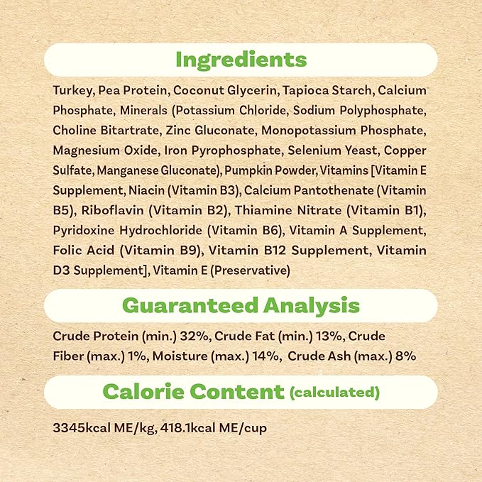 AFreschi Air-Dried Dog Food Turkey Recipe 1 lb, All-Natural, Complete & Balanced, Single-Animal Protein, Grain-Free, High-Protein, Limited Ingredients