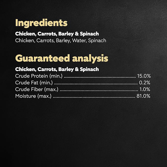 Cesar Simply Crafted Adult Wet Dog Food Meal Topper, Chicken, Carrots, Barley & Spinach, 1.3oz. (10 Count, Pack of 1)