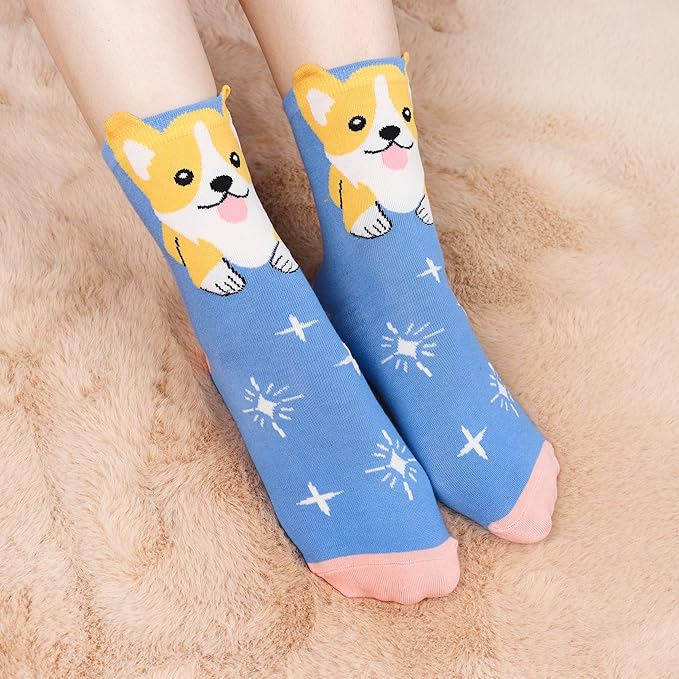 Jeasona Women's Cat Socks Cat Gifts Cute Animal Socks Dog Owl Gifts for Women