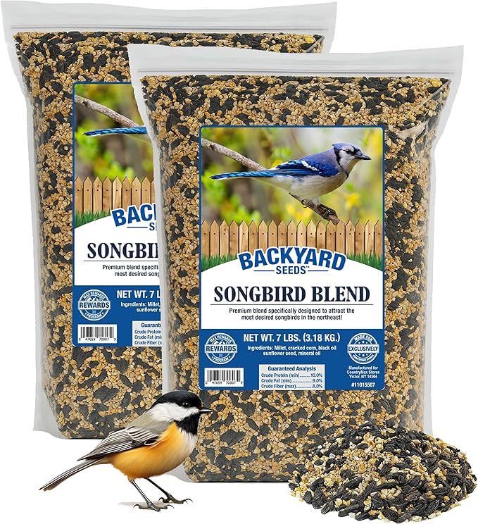 Backyard Seeds Songbird Blend Bird Seed Great Variety (14 Pounds)