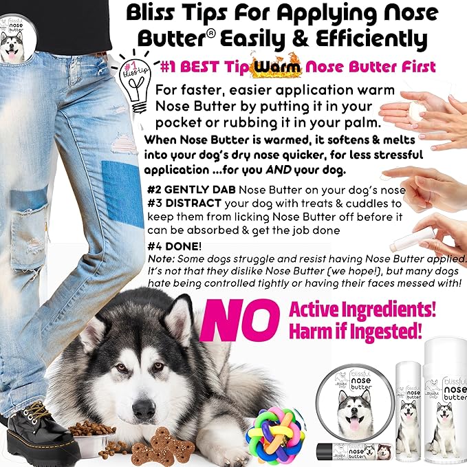 The Blissful Dog Malamute Unscented Nose Butter - Dog Nose Butter, 0.50 Ounce