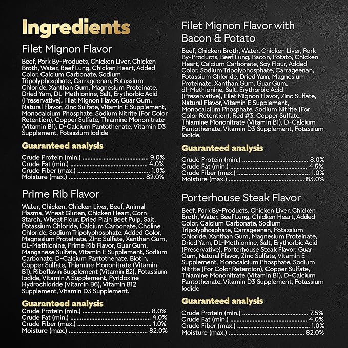 Cesar Wet Dog Food Steak Lovers Variety Pack with Real Meat, 3.5 oz. Trays (24 Count, Pack of 1)