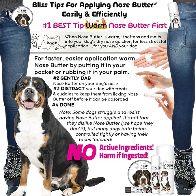 The Blissful Dog Greater Swiss Mountain Dog Unscented Nose Butter - Dog Nose Butter, 16 Ounce