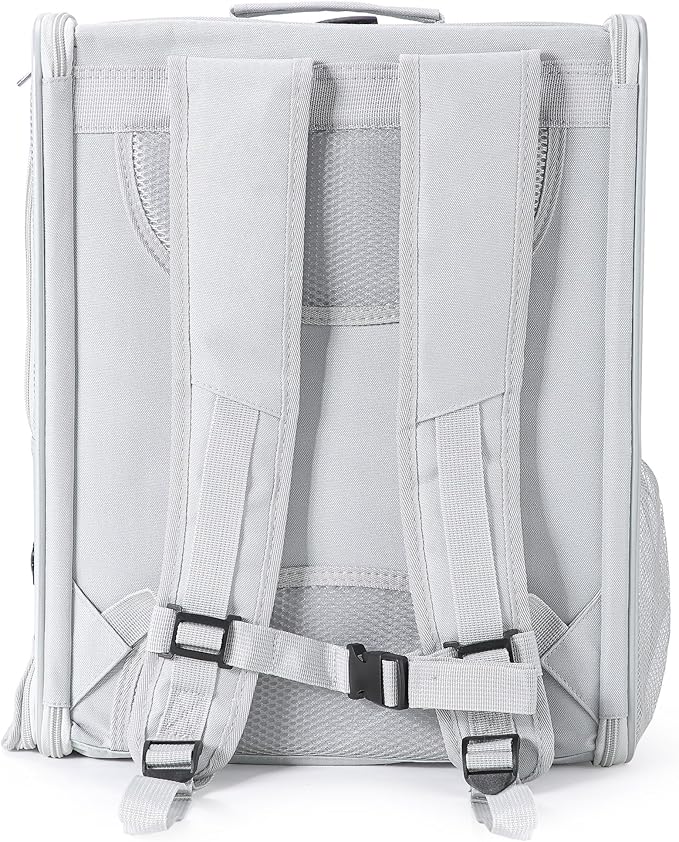 Sanmoncare Bird Backpack Carrier, Water Repellent Fabric Cockatiel Travel Bag with Stand, Lightweight and Portable Travel Cage for Parrot, Bird Travel Carrier