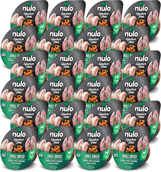 Nulo Small Breed Dog Signature Stew Chicken, Duck, & Pumpkin in Broth, 24 x 2.8 oz Cup